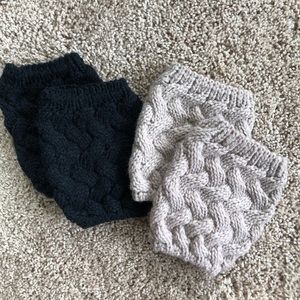 Soft knitted boot cuffs